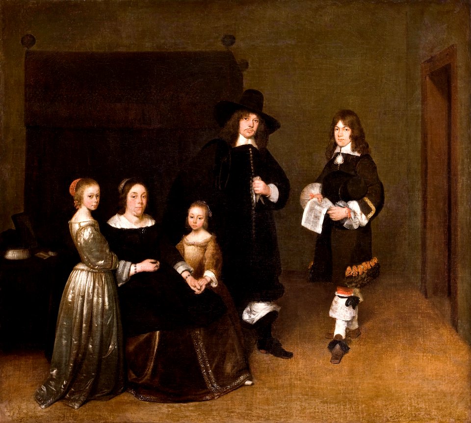 Målning. Familjebild. Gerard ter Borch - Hallwylska museet - 86722