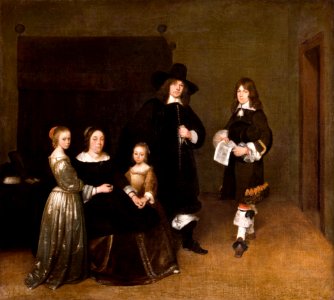 Målning. Familjebild. Gerard ter Borch - Hallwylska museet - 86722