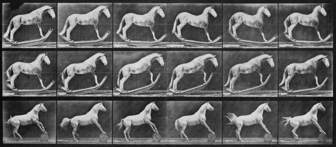 Muybridge, Eadweard - a.) Eagle schaukelnd b.) rollt einen Balken (Zeno Fotografie)