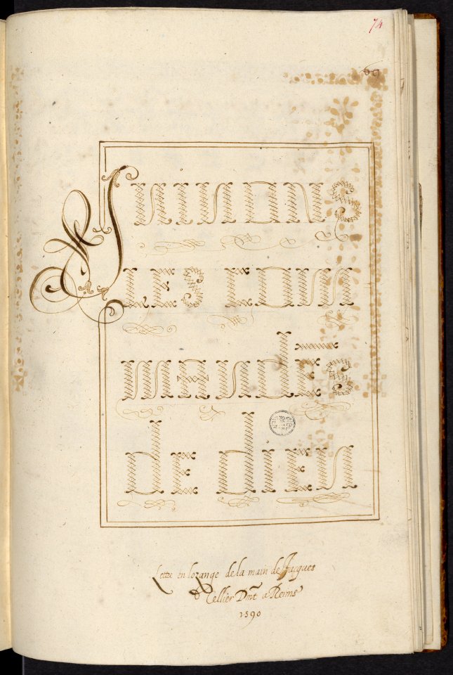 Mellange, curiosités et petites inventions de Jacques Cellier – Bibliothèque Sainte-Geneviève MS1111-153