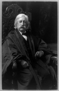 Melville Weston Fuller, Chief Justice, three-quarter-length portrait, seated, facing front LCCN96515654