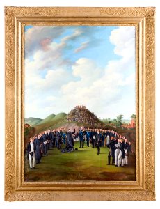 Måleri. Karl XIV Johan vid Uppsala högar - Skoklosters slott - 85938