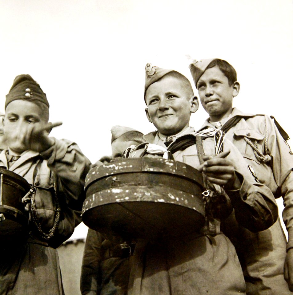Members of a Boy Scout group, Red Cross evacuee camp, Tehran, Iran, 1943 (36234455541)