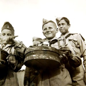 Members of a Boy Scout group, Red Cross evacuee camp, Tehran, Iran, 1943 (36234455541)