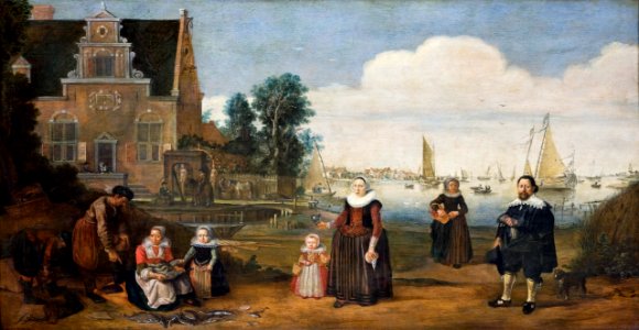 Målning. Familjeporträtt. Aerent Arentsz - Hallwylska museet - 86716