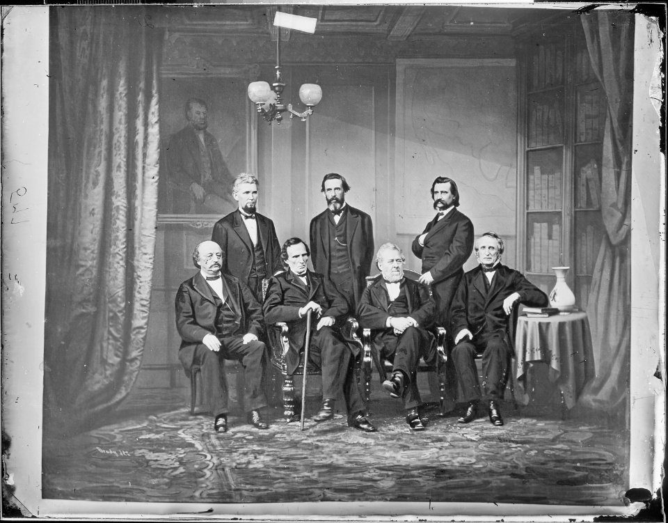 Members of Impeachment Committee, Hon. John Bingham, Ohio, Hon. Thaddeus Stevens, Pa., Hon. John A. Logan, Hon.... - NARA - 528559