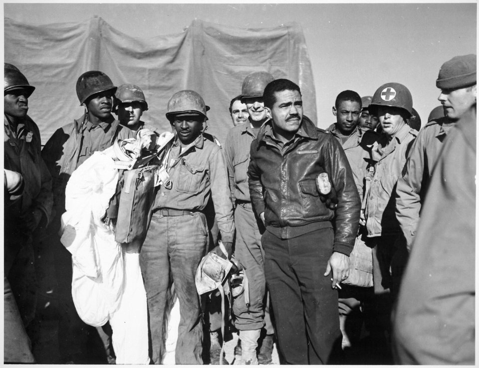 Members of the 99th Fighter Squadron of the Army Air Forces, famous all-Negro outfit... (5285432803)