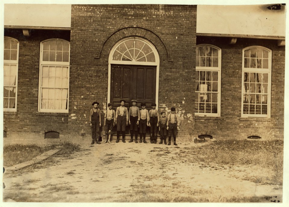 Melville Mfg. Co., Cherryville, N.C. Smallest chap said he had been in mill for 2 years. Many youngster here. LOC nclc.01390