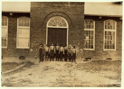 Melville Mfg. Co., Cherryville, N.C. Smallest chap said he had been in mill for 2 years. Many youngster here. LOC nclc.01390