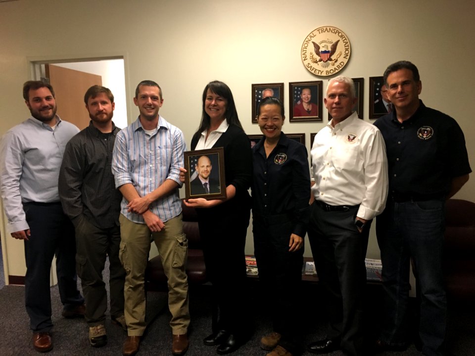 Member Bella Dinh-Zarr visited with NTSB investigators based out of the Anchorage office (36428952495)