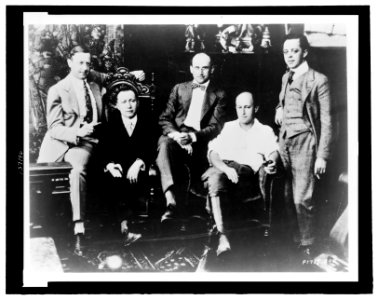 Members of the Famous Players-Lasky Corporation- left to right- Jesse L. Lasky, Adolph Zukor, Samuel Goldwyn, Cecil B. DeMlle and Al Kaufman LCCN2007678306