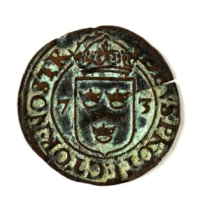 Mynt av silver. 2 öre. 1573 - Skoklosters slott - 108998