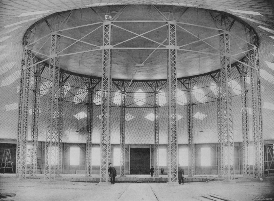Membrane Roof and Tensile Lattice Shell of Shukhov Rotunda 1895