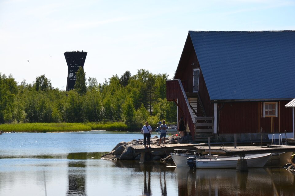 Water fishing village finland