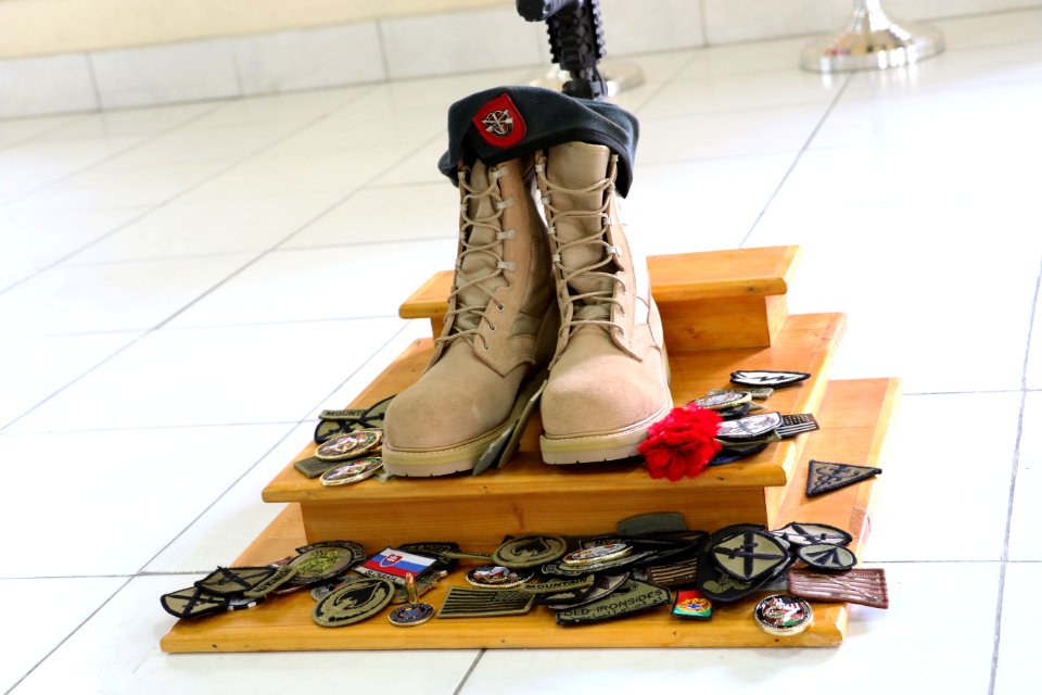 Memorial for 1st Sgt. Peter Andrew McKenna at Camp Integrity in Kabul, Afghanistan 150813-N-SQ656-634