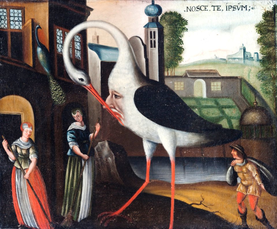 Måleri, allegorisk bild. Nosce te ipsum - Skoklosters slott - 88977