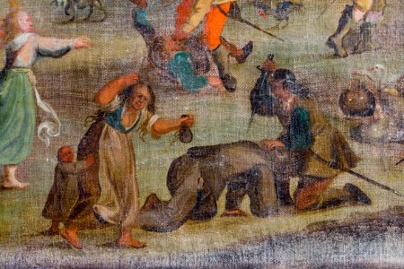 Målning, Plundringen, oljemålning, okänd konstnär, detalj, 1600-tal - Skoklosters slott - 85017