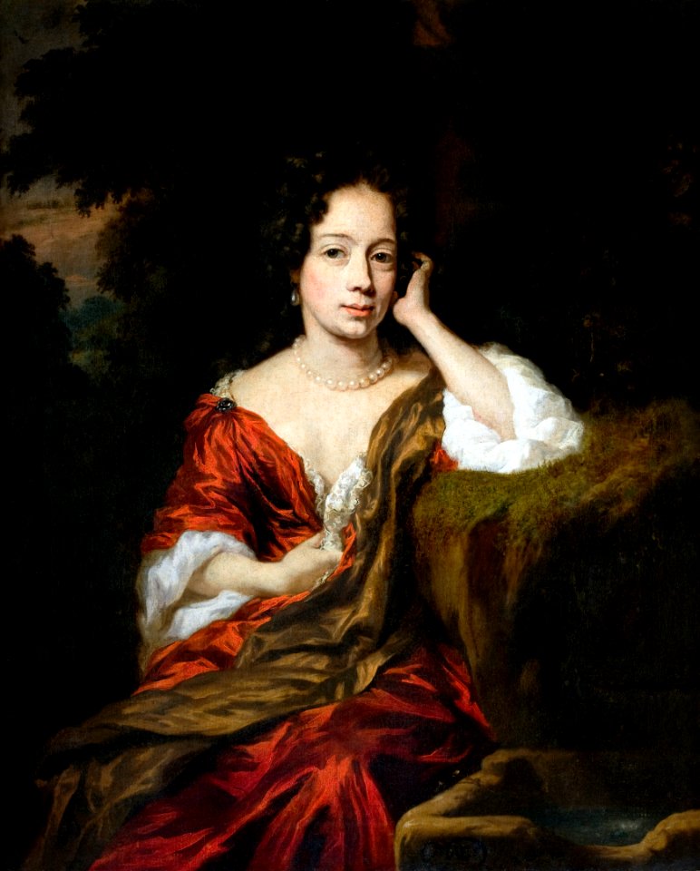 Målning. Damporträtt. Nicolas Maes - Hallwylska museet - 86713