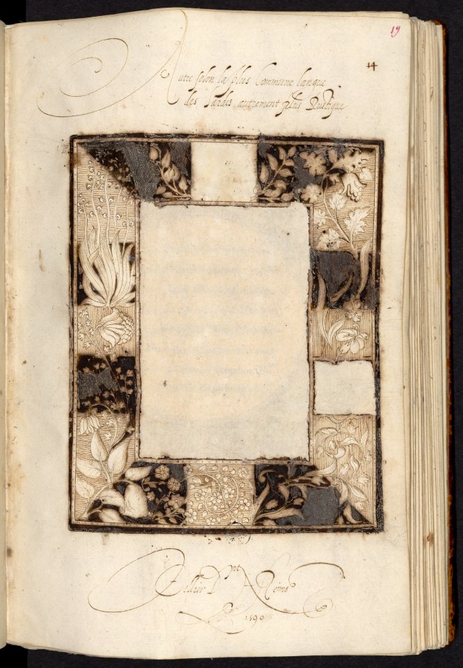 Mellange, curiosités et petites inventions de Jacques Cellier – Bibliothèque Sainte-Geneviève MS1111-043