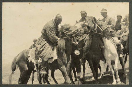 Men playing Buzkashi