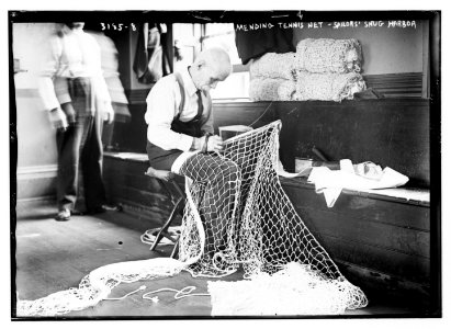 Mending Tennis Net - Sailor's Snug Harbor LCCN2014697004