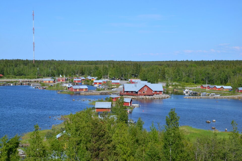 Water fishing village finland