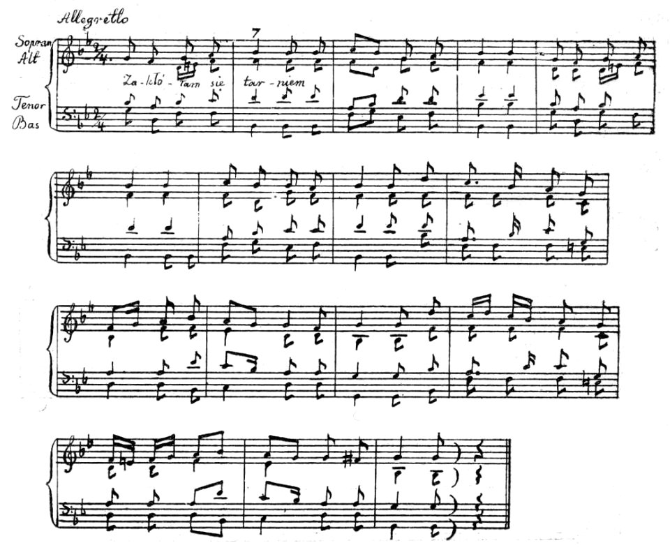 Melodia do pieśni Zakłółam się tarniem