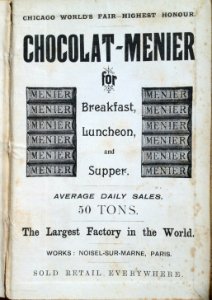 Menier chocolat advertisement