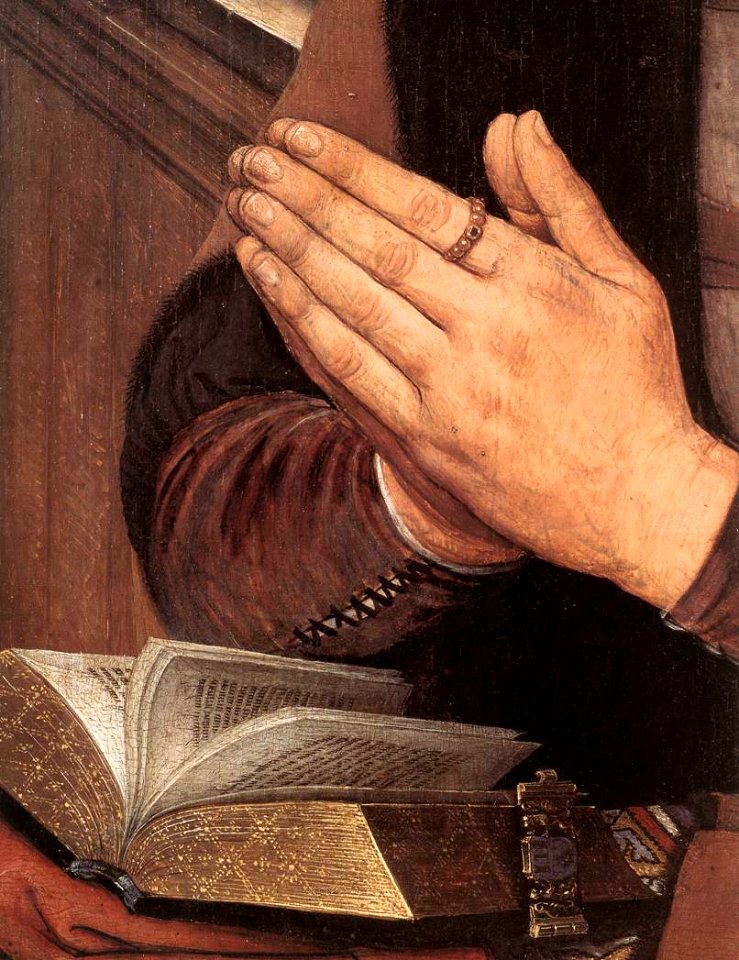Memling Diptych of Maarten Nieuwenhove panel detail 3