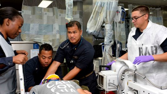 Mercy conducts mass casualty exercise during Pacific Partnership 2015 150716-N-PZ713-428