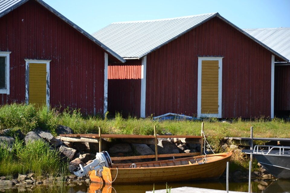 Water fishing village finland