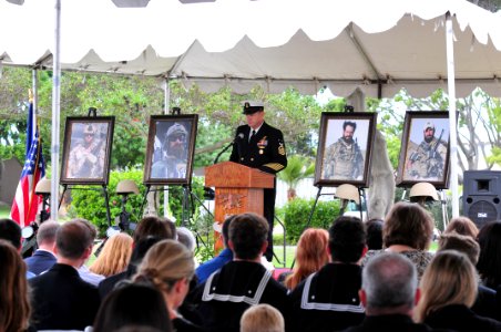Memorial held at NAB Coronado for fallen service members 121018-N-WA189-052