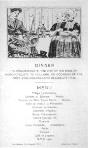 Menu American Hotel 1912