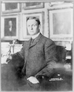 Merritt Ogle Chance, 1869-1943, three-quarter length portrait, seated at desk, facing left LCCN2005680293