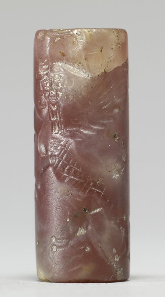 Mesopotamian - Cylinder Seal with Human-Headed Griffin Attacking a Horse - Walters 42444 - Side E