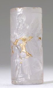 Mesopotamian - Cylinder Seal with Genius and Human-Headed Lions - Walters 42666 - Side B