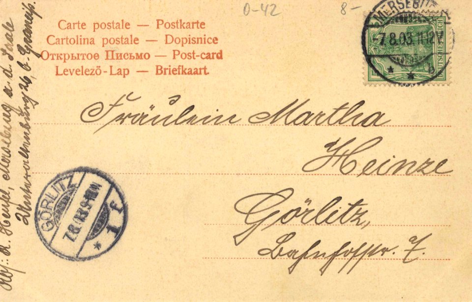Merseburg, Sachsen-Anhalt - Stadtansicht (back) (Zeno Ansichtskarten)