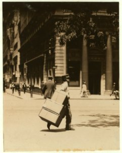 Messenger boy, delivering bundles Union Square, N.Y. LOC nclc.03692