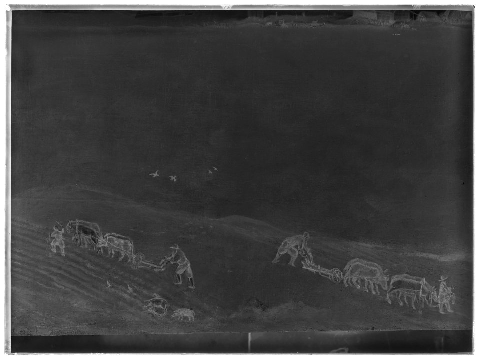 Mögeltönderhus och Mögeltönder kyrkby i Schleswig-Holstein med omgivning. Oljemålning på duk - Skoklosters slott - 17370-negative