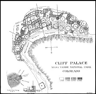 Mesa Verde NP cliff palace ground plan