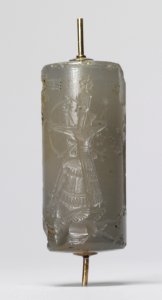 Mesopotamian - Cylinder Seal with Archer and Winged Lion - Walters 421195 - Side D