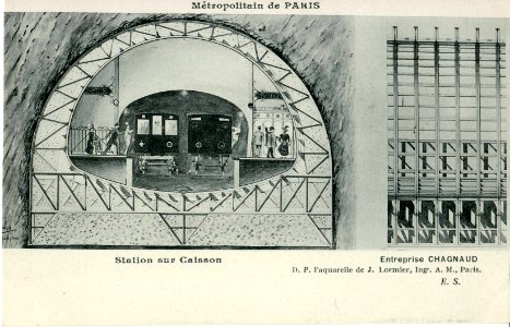 Métropolitain de Paris - station sur caisson