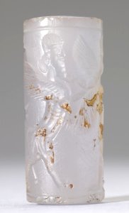 Mesopotamian - Cylinder Seal with Genius and Human-Headed Lions - Walters 42666 - Side C