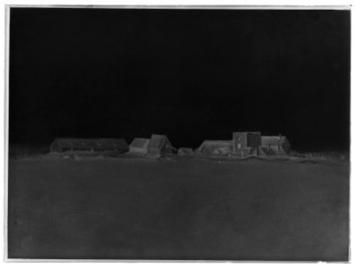 Mögeltönderhus och Mögeltönder kyrkby i Schleswig-Holstein med omgivning. Oljemålning på duk - Skoklosters slott - 17369-negative photo