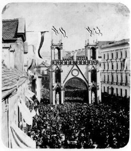 Müller, Heinrich - Truppeneinzug in Magdeburg, vermutlich nach der »Schlacht« von Langensalza, Magdeburg (Zeno Fotografie)