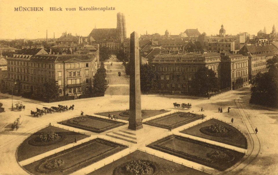 München, Bayern - Blick vom Karolinenplatz (Zeno Ansichtskarten)
