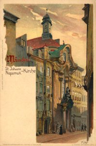München, Bayern - St. Johann-Nepomuk-Kirche (Zeno Ansichtskarten)