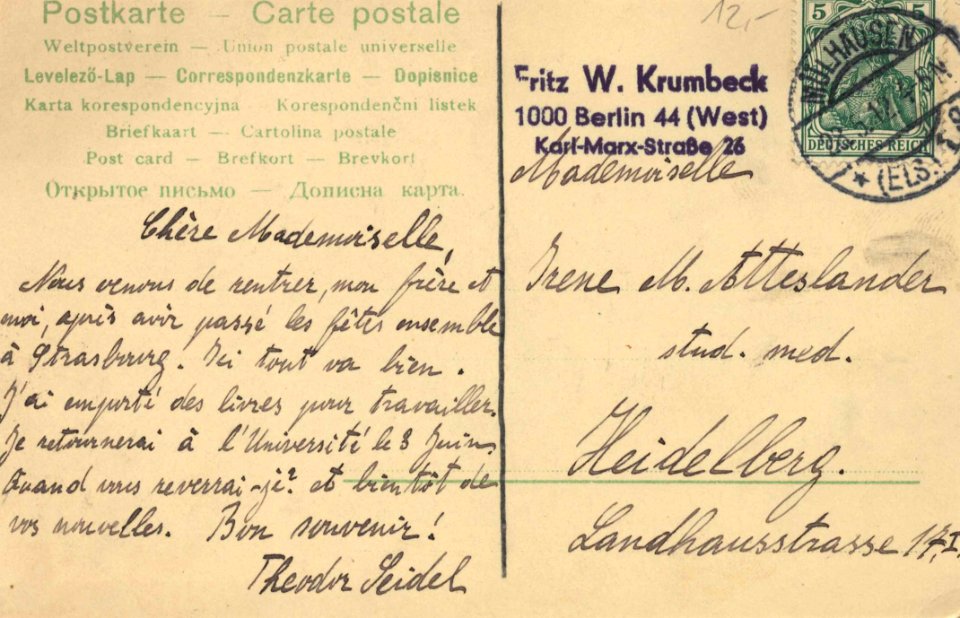 Mülhausen i. E., Elsass-Lothringen - Steinbachgarten (back) (Zeno Ansichtskarten)