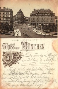 München, Bayern - Blick vom Karlstor nach dem Bahnhof (Zeno Ansichtskarten)