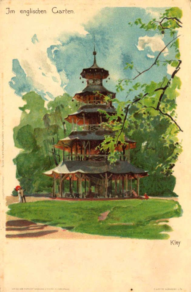 München, Bayern - Englischer Garten (Zeno Ansichtskarten)